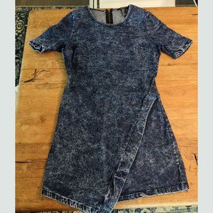 Forever21 Stretch-denim Asymmetrical Mini Dress